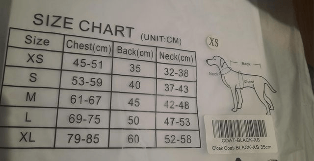 Bullybillows Fleece Lined, Shower Proof XS 35cm Cloak Coat