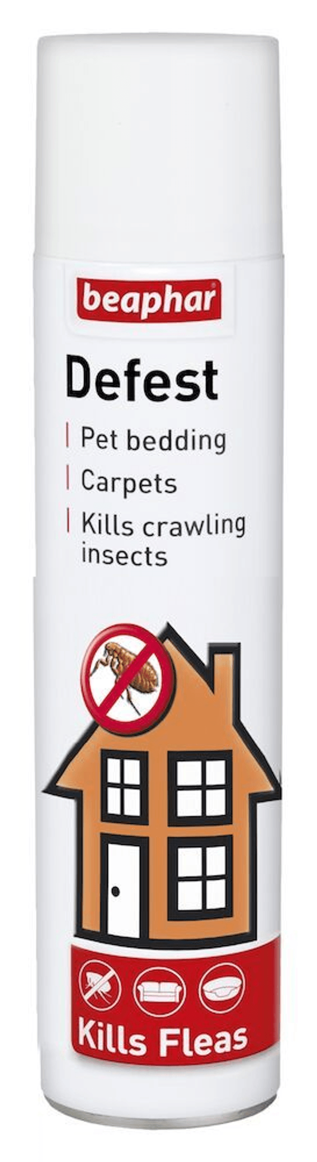 Beaphar Defest Household Flea Spray for Cats & Dogs, Pet Bedding & Kills Crawling Insects 400ml