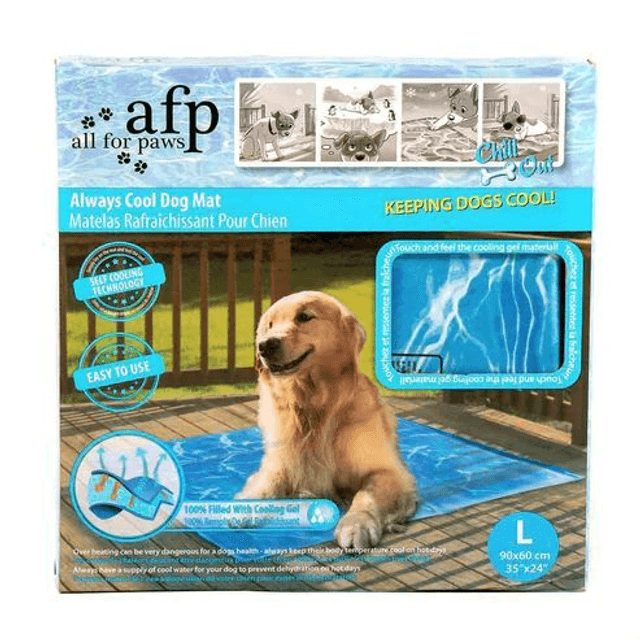 All For Paws Dog Cooling Mat - Large - 90 x 60cm  35&quot; x 24&quot;